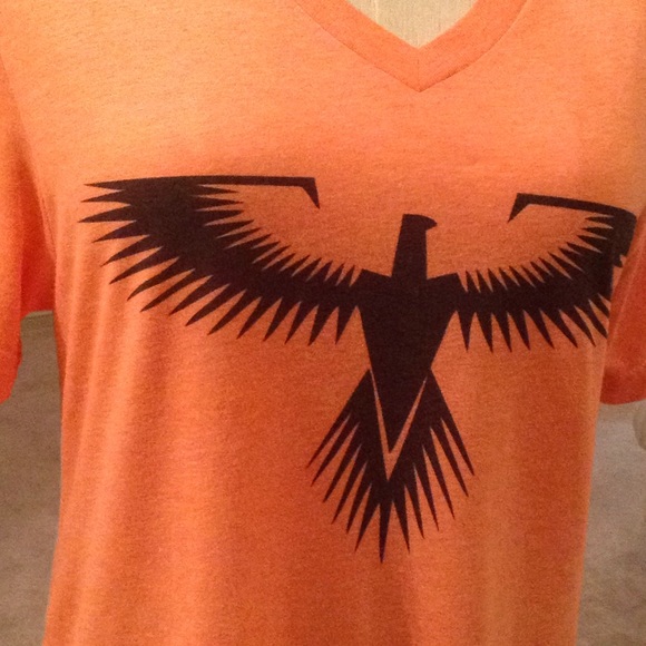 Canvas t-shirt cute orange with Phoenix on front - Picture 5 of 8